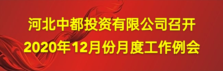 中都投資集團(tuán)公司召開(kāi)2020年12月份月度工作例會(huì)